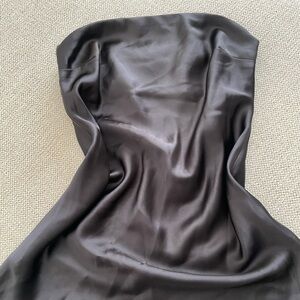 Strapless slip dress